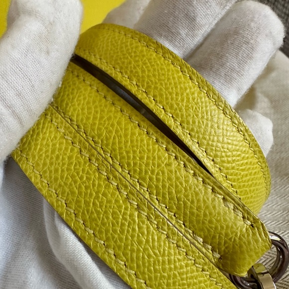 HERMÈS Lime PHW KELLY 25 Epsom Sellier , stamp U -2022  w/ Receipt - Picture 5 of 16